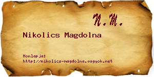 Nikolics Magdolna névjegykártya