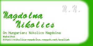 magdolna nikolics business card